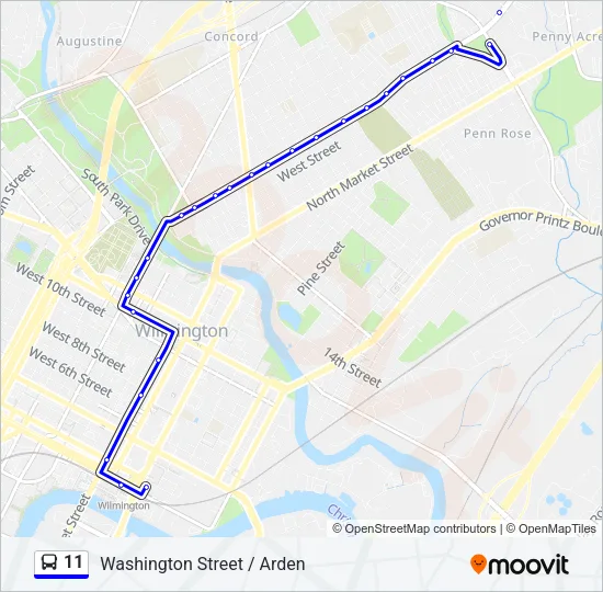 11 Bus Line Map