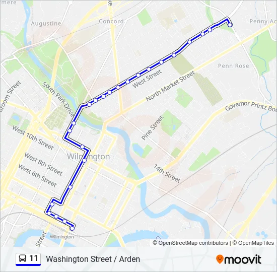 11 Bus Line Map