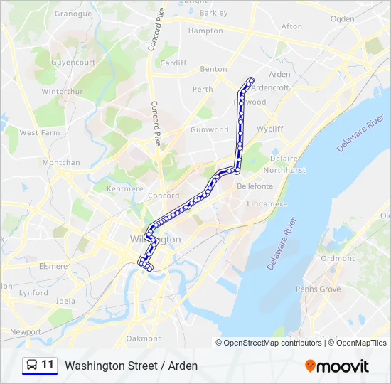 11 Bus Line Map