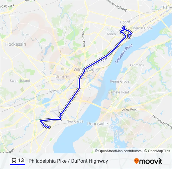 13 Bus Line Map