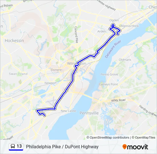 13 Bus Line Map