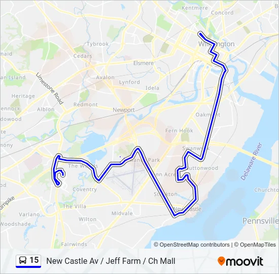 15 Bus Line Map