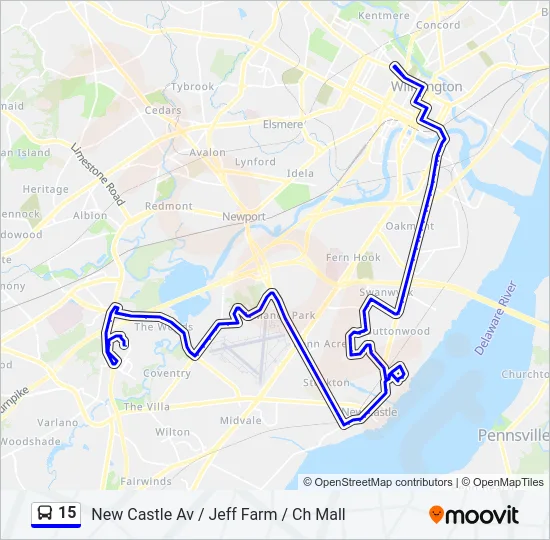15 Bus Line Map