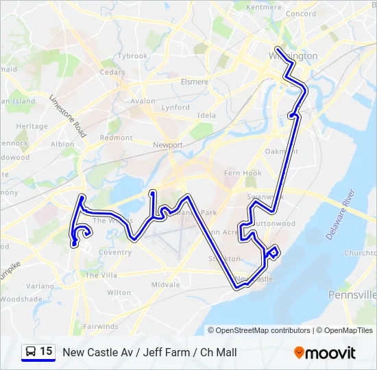 15 Bus Line Map