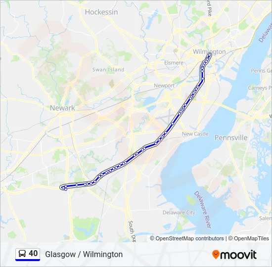 40 Bus Line Map