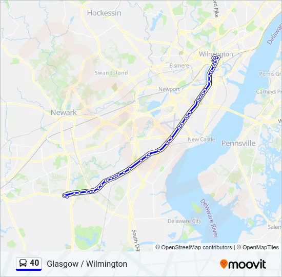 40 Bus Line Map