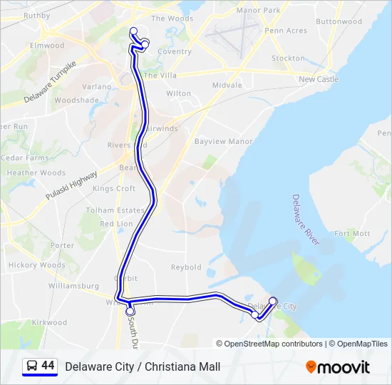 44 Bus Line Map