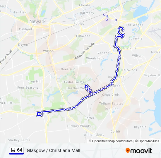 64 Bus Line Map