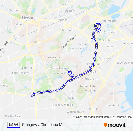 64 Bus Line Map