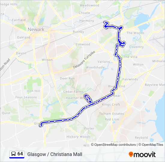 64 Bus Line Map