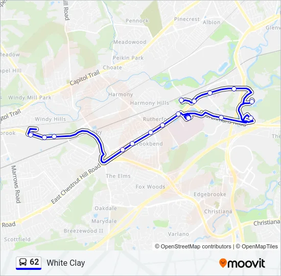 62 Bus Line Map