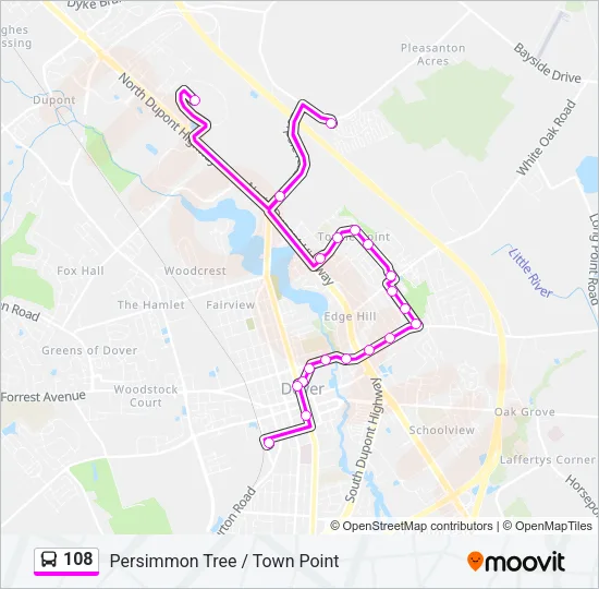 108 Bus Line Map
