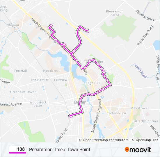 Mapa de 108 de autobús