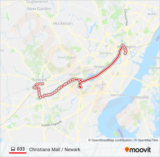 033 Bus Line Map
