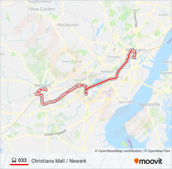 033 Bus Line Map