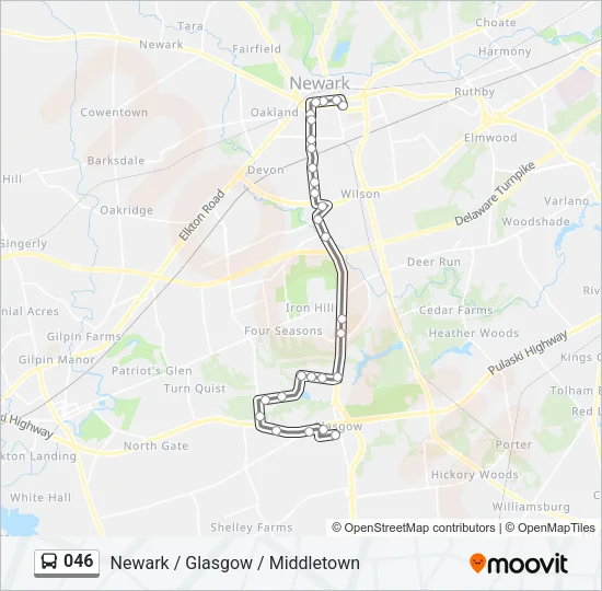046 Bus Line Map