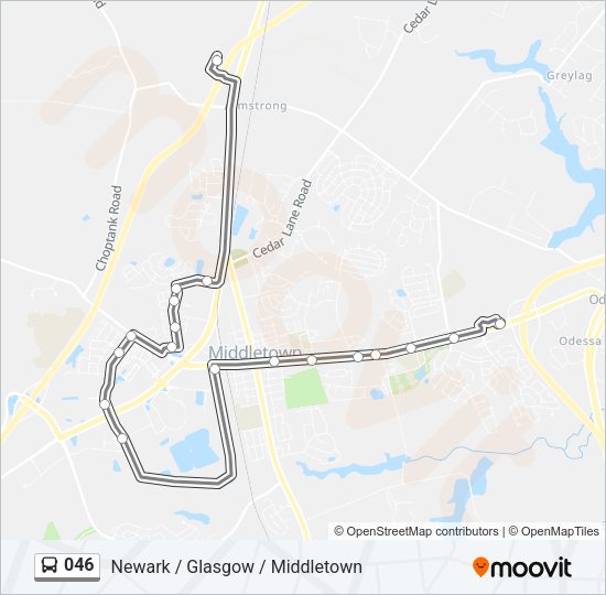 046 Bus Line Map
