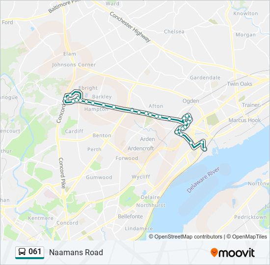 061 bus Line Map