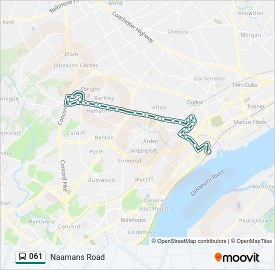 061 Bus Line Map