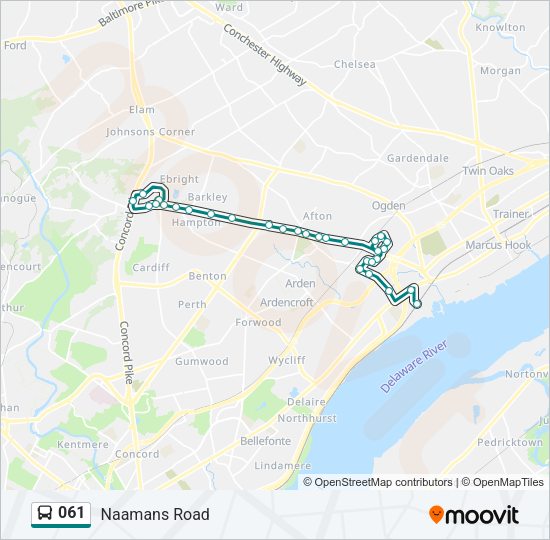 061 Bus Line Map