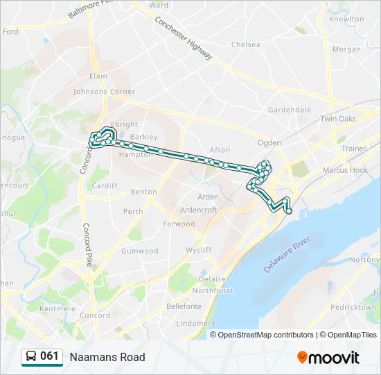 061 Bus Line Map
