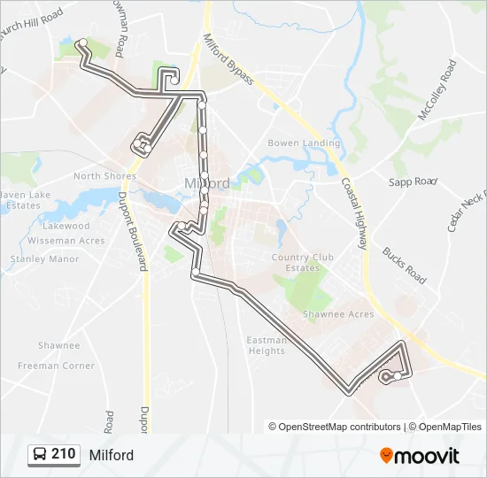 210 Bus Line Map
