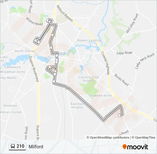 210 Bus Line Map