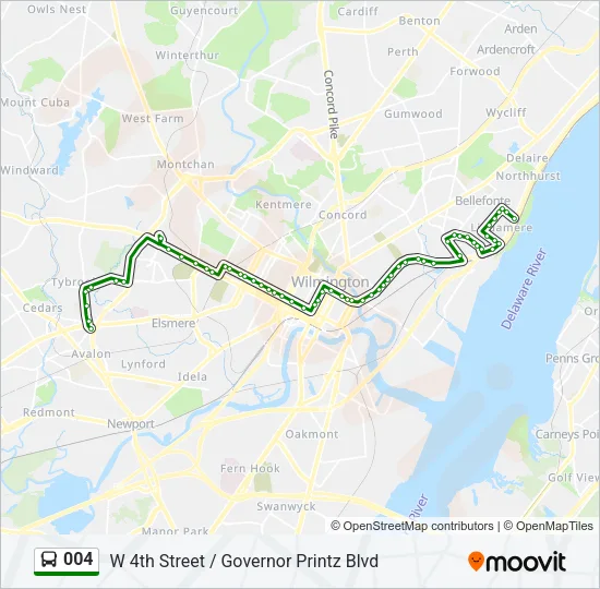 004 Bus Line Map