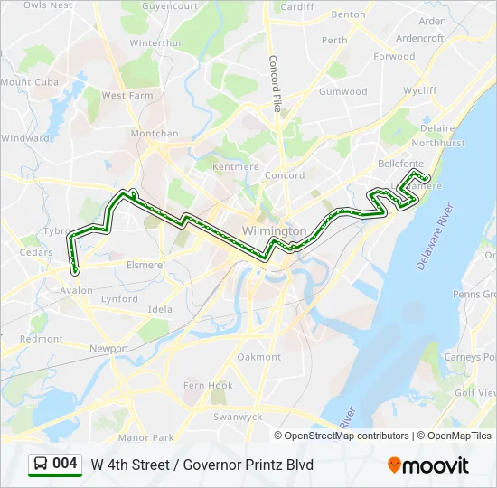 004 Bus Line Map