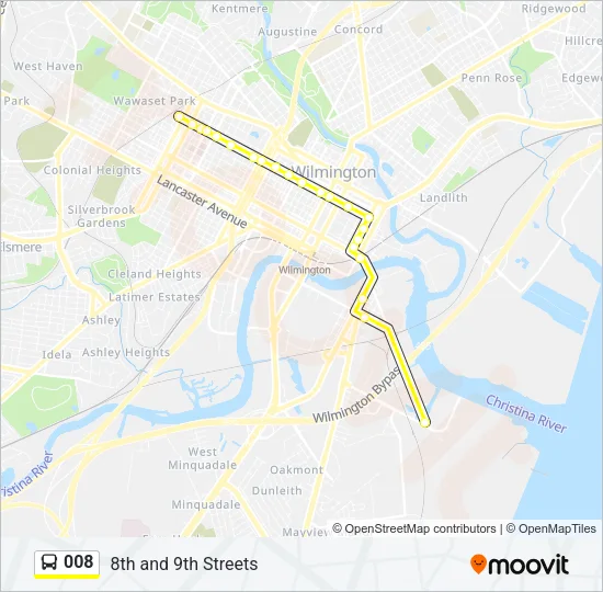 008 Bus Line Map