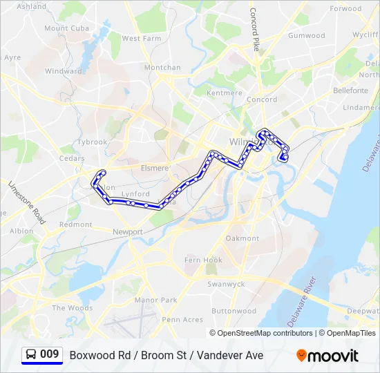 009 Bus Line Map