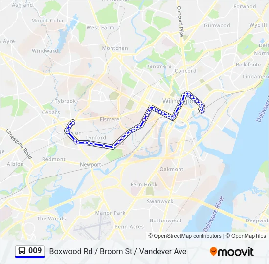 009 Bus Line Map