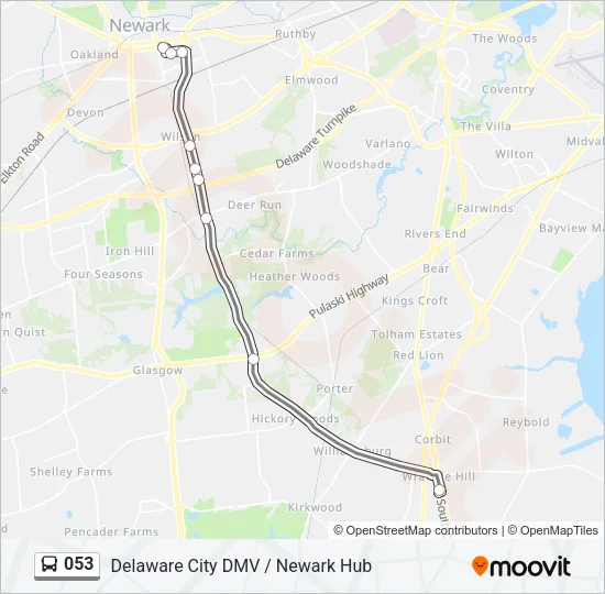 053 Bus Line Map