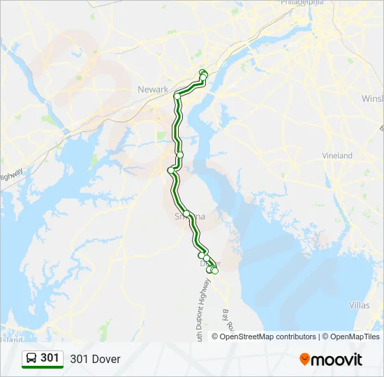301 Bus Line Map