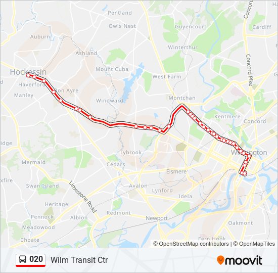 020 bus Line Map