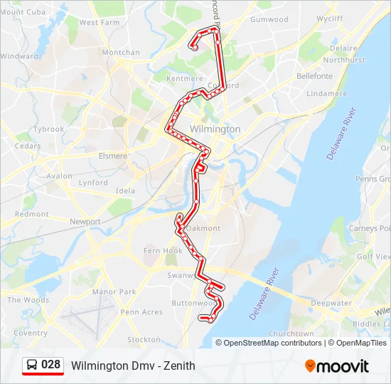 028 Bus Line Map
