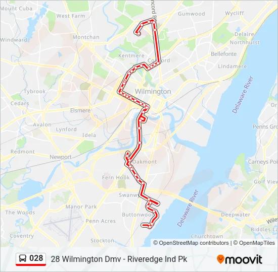 028 Bus Line Map