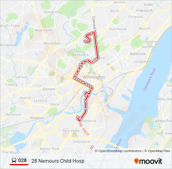 028 Bus Line Map