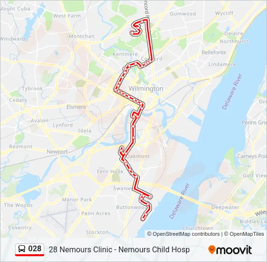028 Bus Line Map