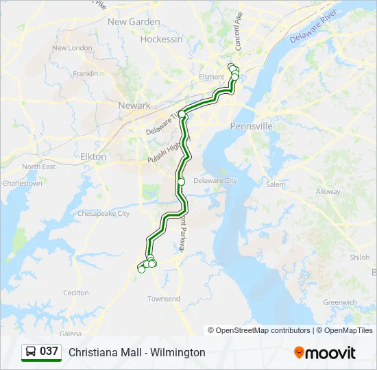 037 Bus Line Map