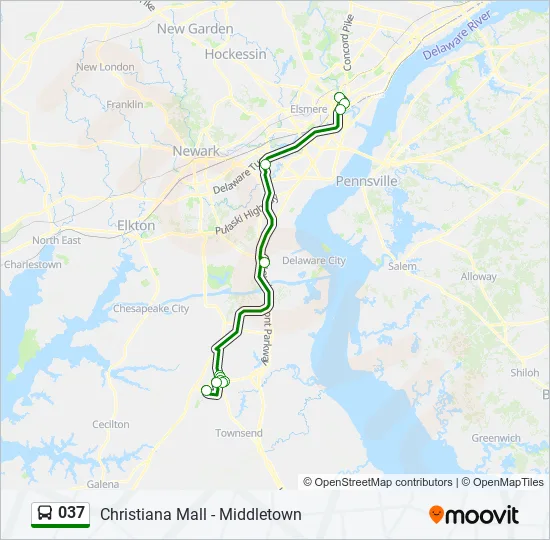 037 Bus Line Map