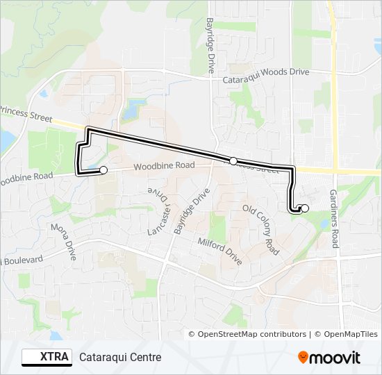 XTRA bus Line Map