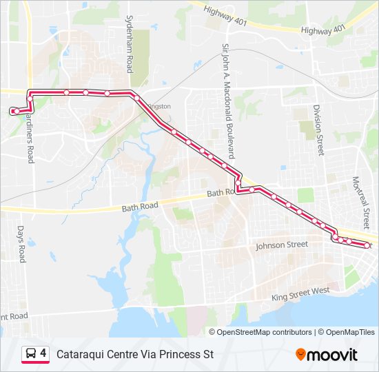 Plan de la ligne 4 de bus Plan de la ligne 4 de bus