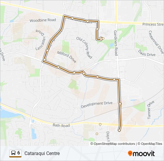 Plan de la ligne 6 de bus Plan de la ligne 6 de bus