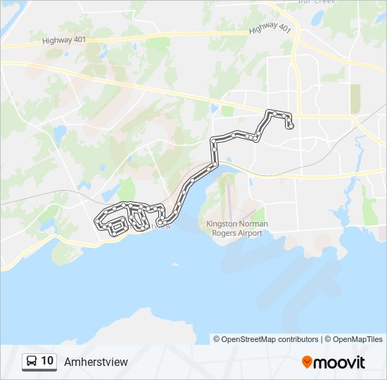 Mapa de 10 de autobús Mapa de 10 de autobús