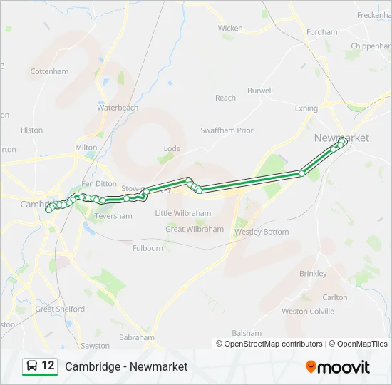 12 Bus Line Map