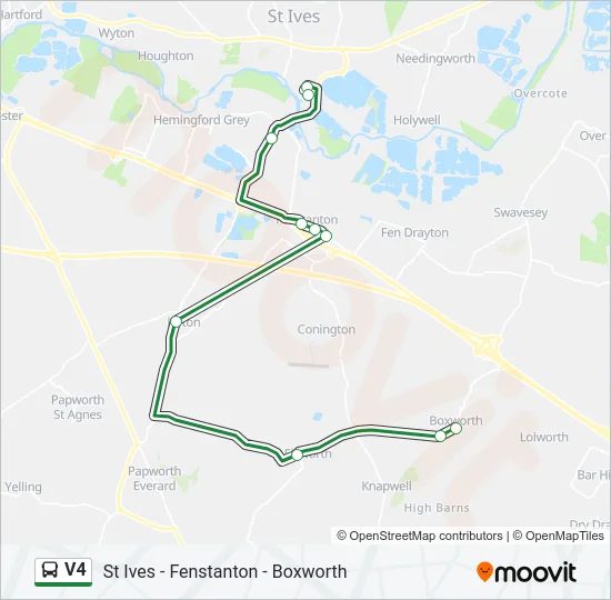 V4 Bus Line Map