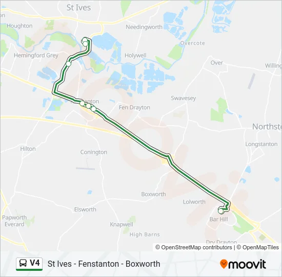 V4 Bus Line Map