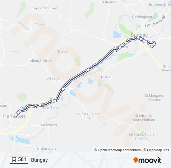 581 Bus Line Map