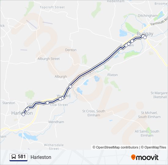 581 Bus Line Map